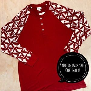 Henley style baseball TShirt NWT